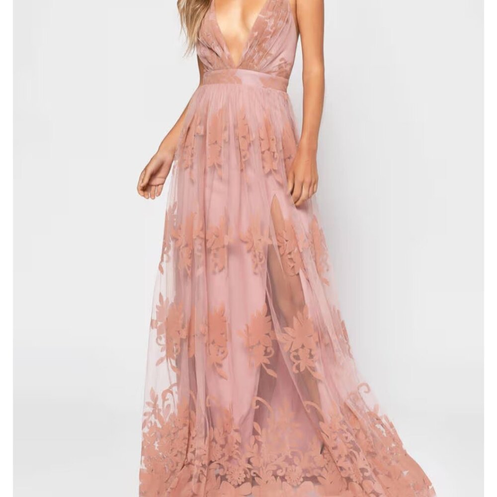 Luxxel Maxi Blush Dress